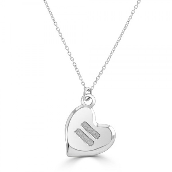 Women’s Silver Equality Necklace with Hart Pendant